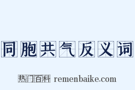 同胞共气反义词是什么意思的图片